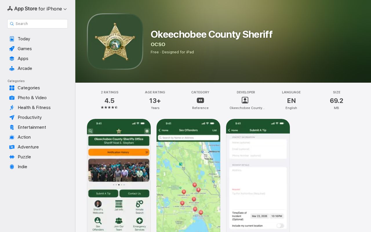 Okeechobee County Sheriff app communications features